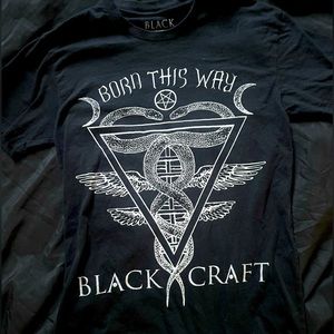 Black Craft Born this way t-shirt.